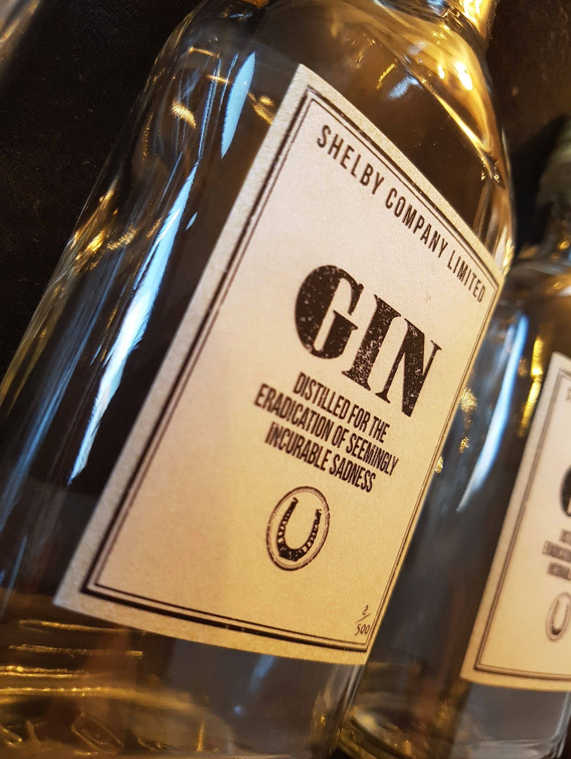 Peaky Blinders Gin bottle Shelby Company Limited prop Etsy