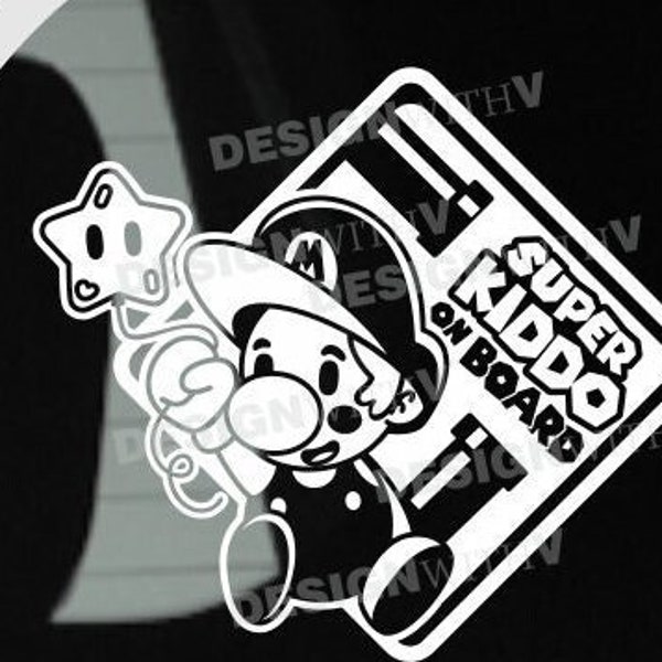 Baby On Board - Vinyl Car Decal - MARIO