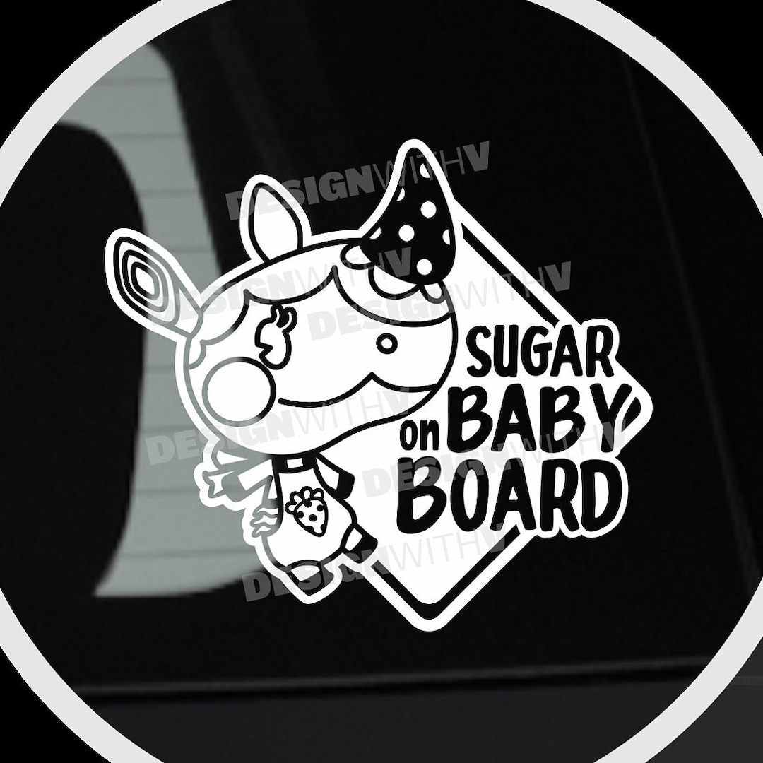 Baby on Board Vinyl Car Decal ACNH Merengue Etsy