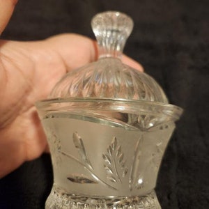 Lausitzer Germany hand cut lead crystal sugar bowl w/lid 24% lead