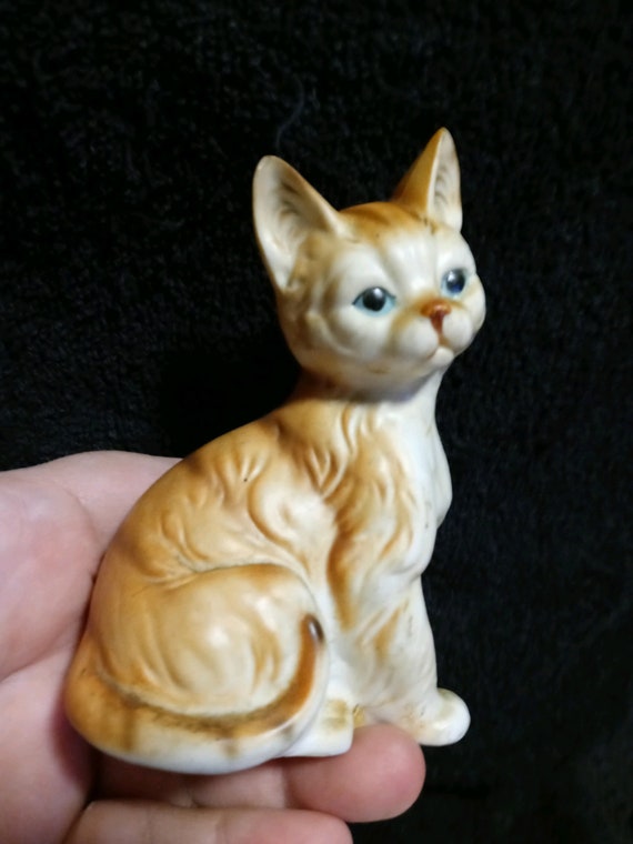 Vintage Enesco Cat Figurine Etsy