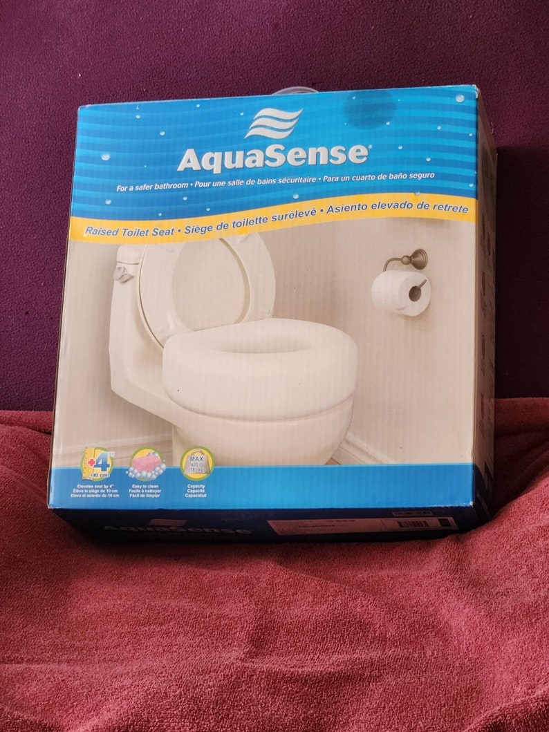 Aquasense 770610 Portable Raised Toilet Seat White Etsy