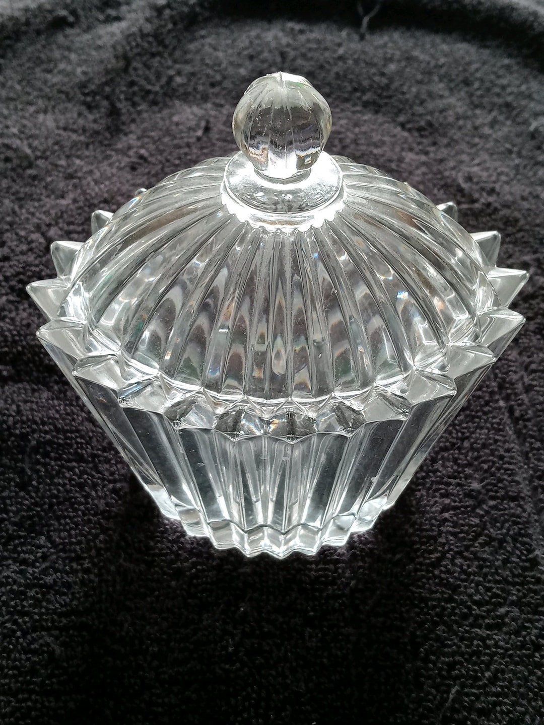 Vintage Crystal Candy Dish antique Etsy