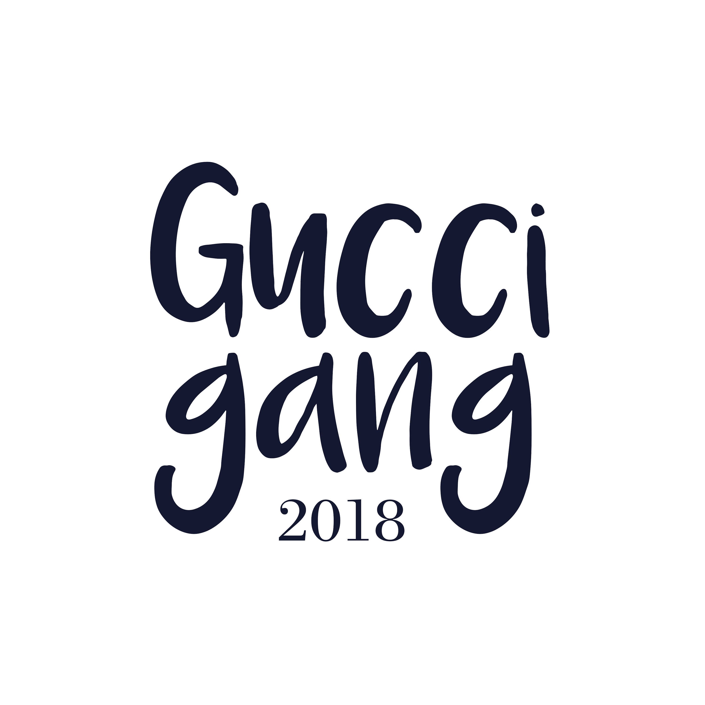 Gucci Gang Handritten font Cut file PNG and JPEG | Etsy