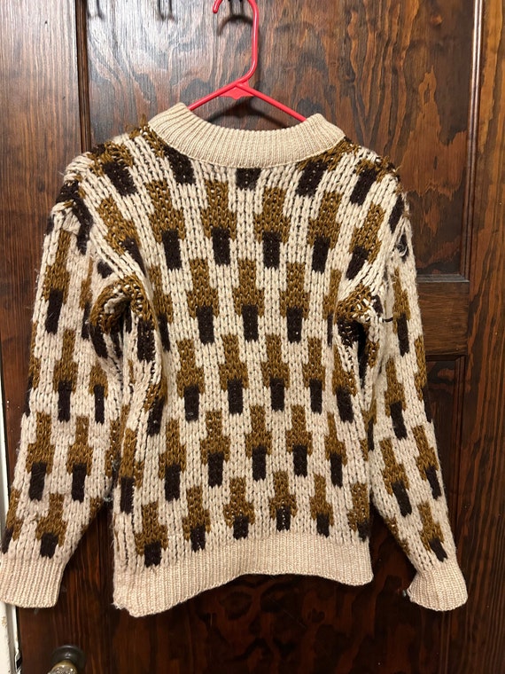 Cool 70s 100% wool Sears Sweater - Super cool vint