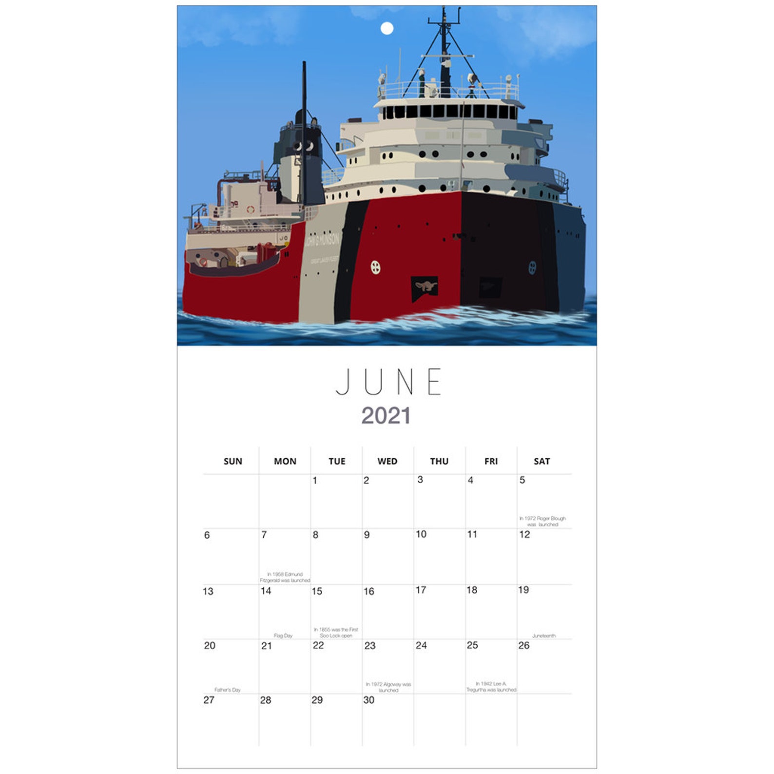 Great Lakes Ships 2021 Wall Calendars Etsy