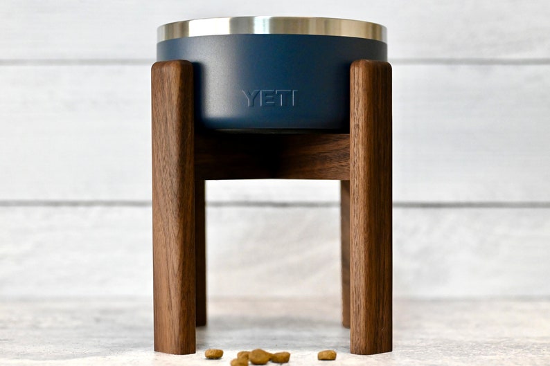 Custom Modern Elevated Dog Bowl Stand Midcentury Feeding Etsy