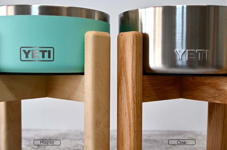 Custom Modern Elevated Dog Bowl Stand Midcentury Feeding Etsy