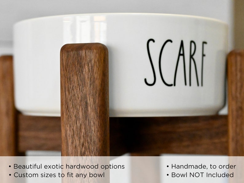 Custom Modern Elevated Dog Bowl Stand Midcentury Feeding Etsy