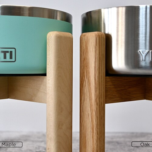 Custom Modern Elevated Dog Bowl Stand Midcentury Feeding Etsy