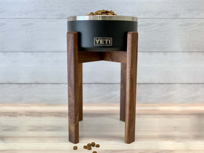 Custom Modern Elevated Dog Bowl Stand Mid-Century Feeding Stand Options For Small and Large Breeds Built to Fit YOUR bowl : image 7