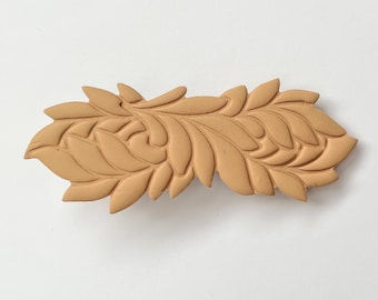 Leaf Hair Clip, Floral Hair Barrette, Polymer Clay Hair Clip, Clay Hair Accessories