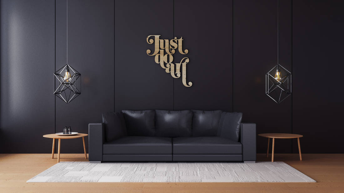 Lettre // Objet Deco Typographique Décoration Pvc Bois Originale en Relief