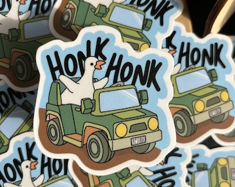 Honk Goose Vinyl Sticker