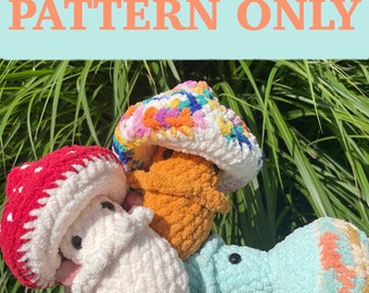 PATTERN ONLY Crochet Pop Flop Mushroom Fidget Toy