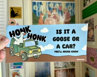 Honk Silly Goose Bumper Sticker