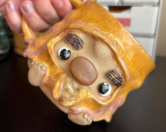 Cozy 14 oz Handmade Ceramic Coffee/Tea Face Mug