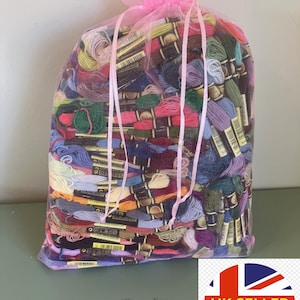 Full Set of 447 Cross Stitch Threads CXC 2 labels - DMC Colours - No.s 150-3865 UK Stockist embroidery floss & 10 free needles