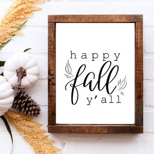 Happy Fall, instant download, calligraphy print, fall print, autumn decor, 8x10, digital print