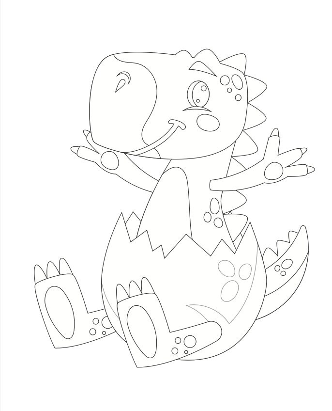 10 Baby Dinosaur Coloring Pages, Coloring Page, Coloring Pages ...