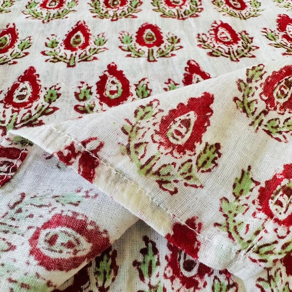Holiday Special Softest Cotton Muslin Napkin- Floral Cloth napkin- Block Printed Napkins- Cotton Napkins- Holiday Gift- Hostess Gift