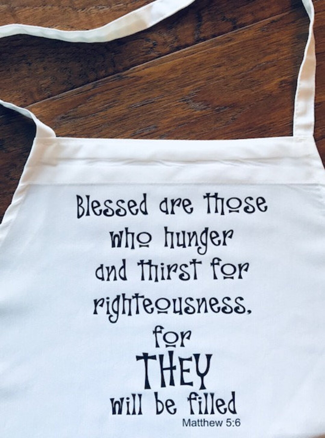 Scripture Verse, Apron, White, Matthew 56 Etsy
