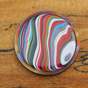 Tempered Titanium x Fordite Coin