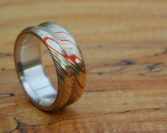 Mokume Gane x Sterling Silver Ring