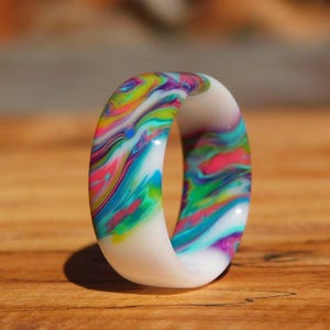 Neon Pastel Resin Ring