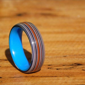 Fordite x Cobalt Blue G10 Ring