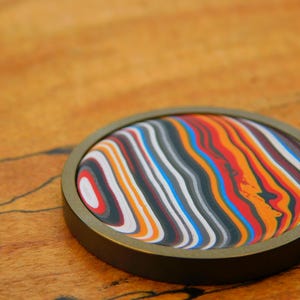 Bronzed Titanium x Fordite Coin