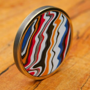 Antiqued Brass x Fordite Coin