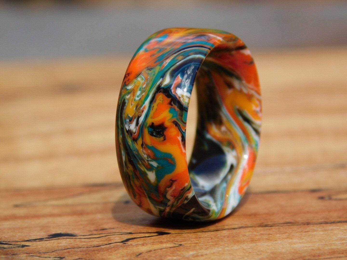 The Retro Resin Ring - Etsy