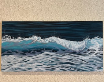 Seascape, Seascape Painting, Ocean Painting, Wave Painting, Wave Artist, Acrylic Painting, Coastal Decor, Beach Decor, Crashing Wave, Waves