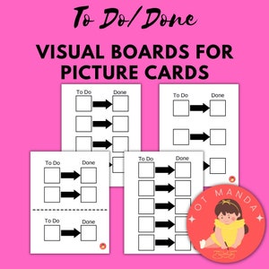 Quadros visuais para rotinas e tarefas diárias | cartão com foto para fazer e gráfico feito | Programação para crianças | Fonoaudiologia | Educação especial