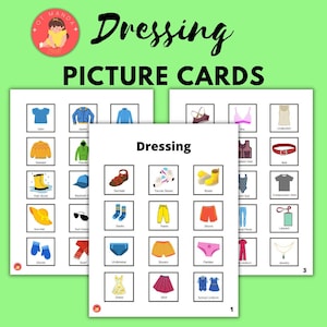 Cartes de communication d'échange d'images | Horaires visuels | Images pour les articles vestimentaires | Orthophonie | Professionnel pédiatrique