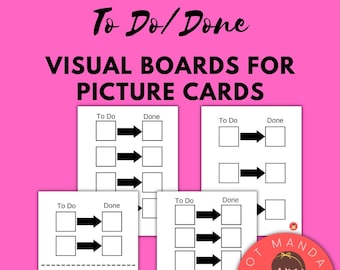 Visual Boards for Daily Routines and Chores | Picture Card To Do and Done Chart | Schedule for Kids | Speech Therapy | Special Education