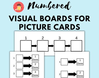 Visual Boards for Daily Routines and Tasks | Picture Card Numbered Charts and Template | To Do Pictures for Chores | Sequencing Aids for Kid