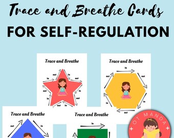 Self-Regulation Trace and Breathe Printables for Toddlers and Children | Mindfulness and Calming in Occupational Therapy |Early Intervention