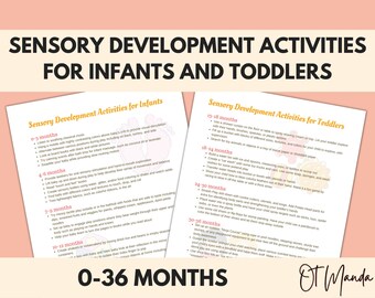 Sensory Development Activities for Infants and Toddlers | Occupational Therapy | Sensory Processing | OT Handouts