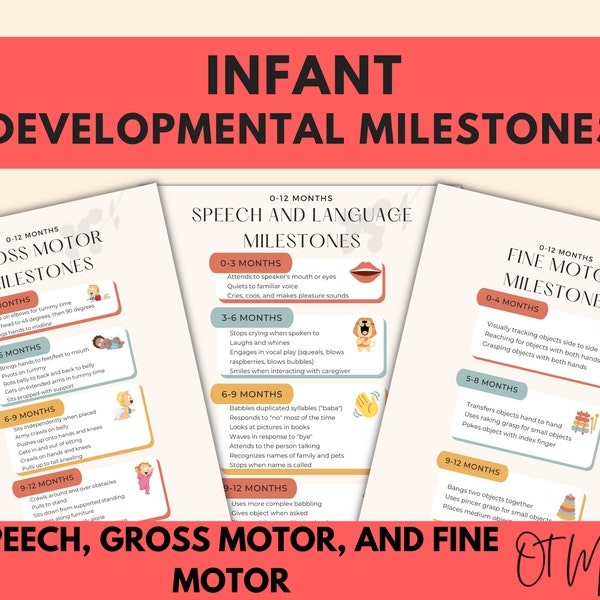 Infant 0 to 12 Months Developmental Milestones | Fine Gross Motor Speech Language | Child Development | Early Intervention Pediatrics