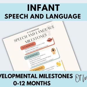 Traguardi della parola e del linguaggio per neonati da 0 a 12 mesi / Dispensa sulla logopedia / Sviluppo del bambino / Intervento precoce SLP / ST pediatrico