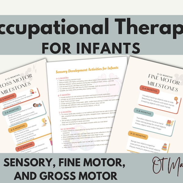 Occupational Therapy for Infants | Fine and Gross Motor Milestones and Sensory Development Activity Ideas for Parents and Caregivers