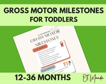 Hitos del desarrollo motor grueso de niños pequeños Folletos para padres Intervención temprana Terapia ocupacional/fisioterapeuta para niños