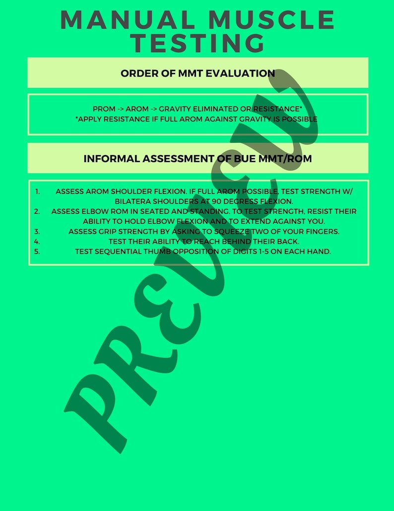 Manual Muscle Testing Guide for Occupational Therapy | OT and COTA ...