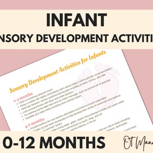 Sensory Development Activities for Infants Handout | Occupational Therapy | OT | Sensory Processing | Regulation Ideas for Baby | Pediatric