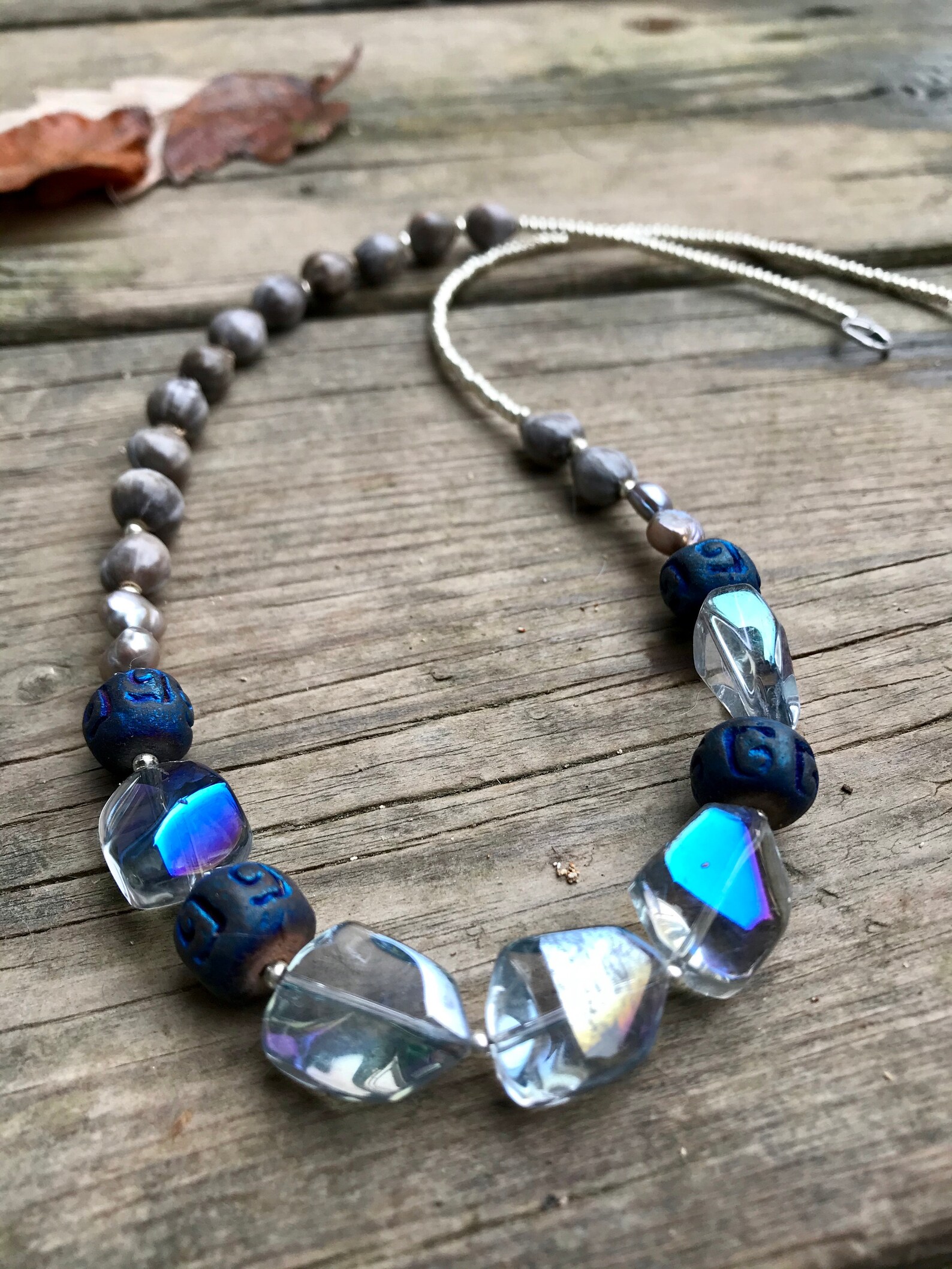 Job's tears necklace beaded handmade necklace natural Etsy