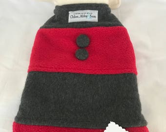 Fleece Rugby dog coat
