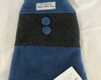 Fleece Rugby dog coat