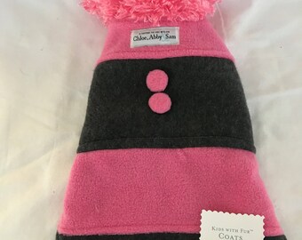 Fleece Rugby dog coat
